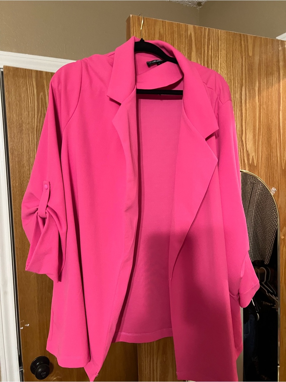 ANDREE BY UNIT Hot Pink Open-Front Blazer